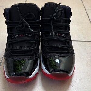 Jordan Kids Black and Red High-Top Sneakers